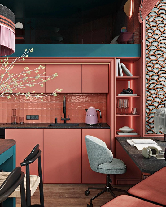 Обои на кухню-2026: подходящие материалы и цвета, тренды нового сезона (63 фото)