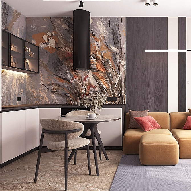 Обои на кухню-2026: подходящие материалы и цвета, тренды нового сезона (63 фото)