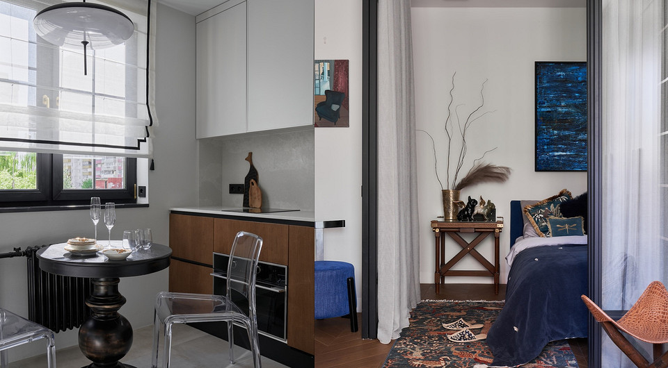 Интерьер для себя: уютная и необычная квартира 38 кв. м в типовой панельке (фото до и после)