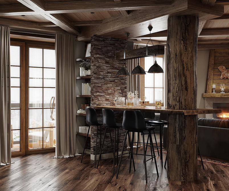 Интерьер в стиле шале: особенности и современные примеры (68 фото)