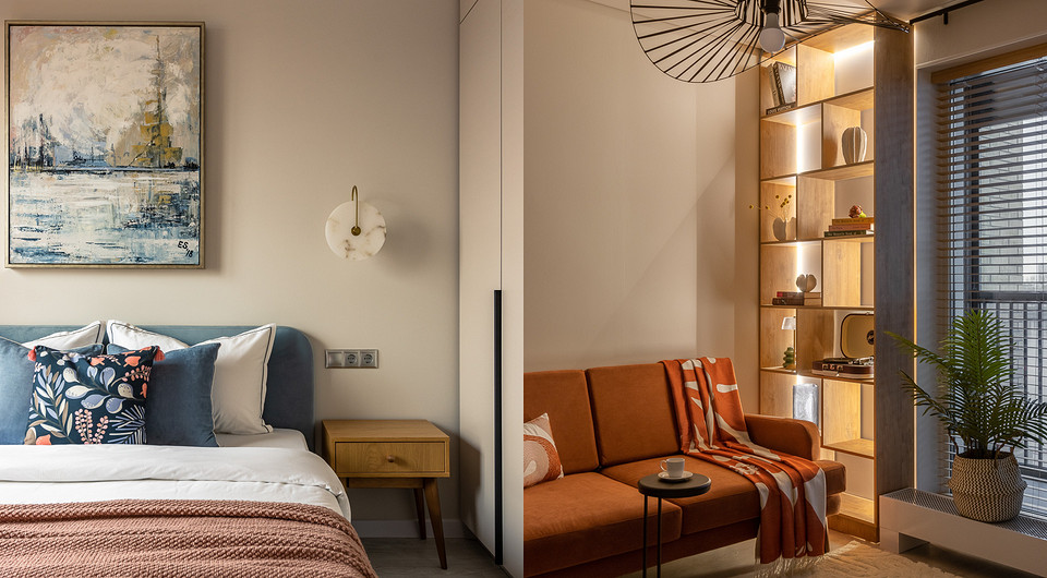 Из «голого» ремонта от застройщика — в стильную квартиру! Уютная однушка 36 кв. м (фото до и после)