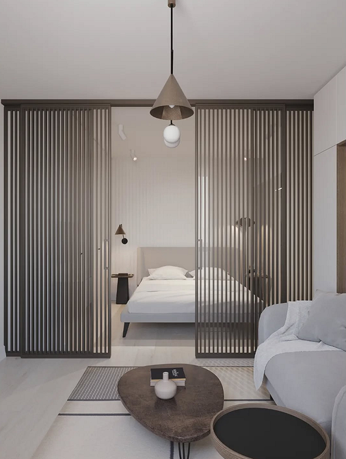 Как разделить комнату на две зоны: 11 способов и 76 фотопримеров