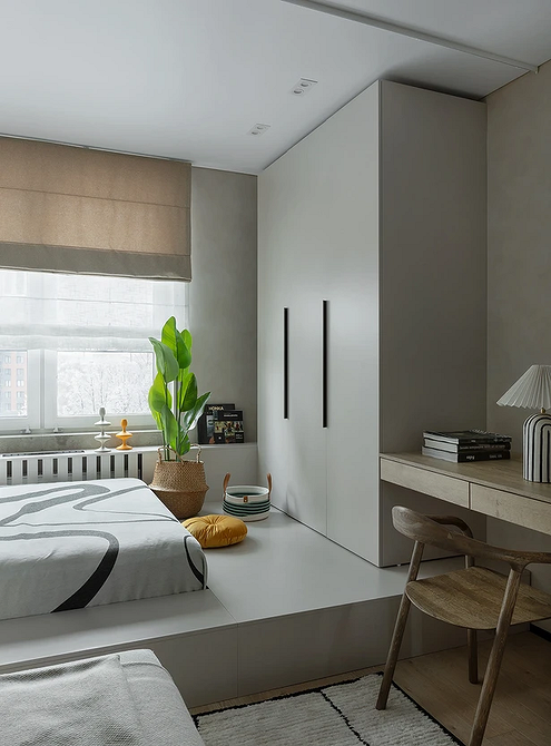 Как разделить комнату на две зоны: 11 способов и 76 фотопримеров