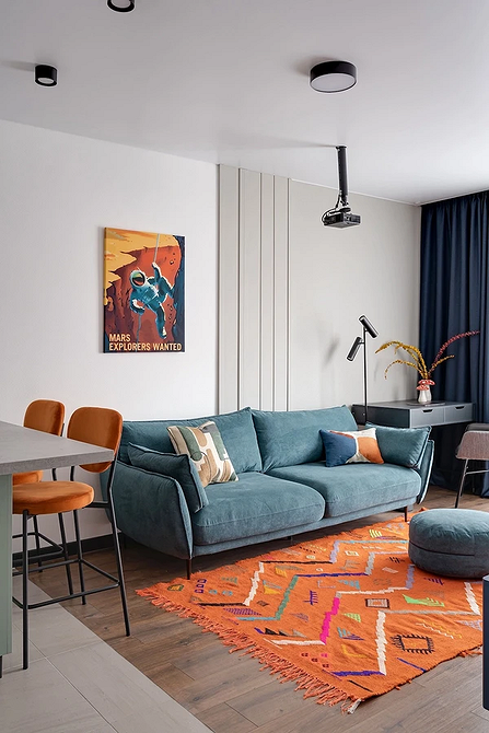 Как разделить комнату на две зоны: 11 способов и 76 фотопримеров