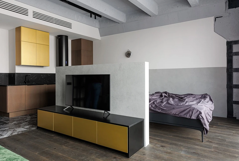 Как разделить комнату на две зоны: 11 способов и 76 фотопримеров