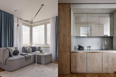 Из двушки в полноценную трешку с кухней в коридоре и стильным интерьером: квартира 55 кв. м для семьи в Казани