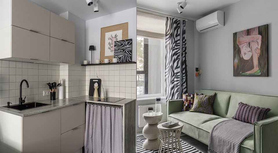 Эта студия удивляет: маленькая и необычная квартира 23 кв. м с комфортным интерьером