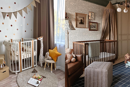 Детская комната для новорожденного: 7 советов по оформлению и подходящие стили (65 фото)