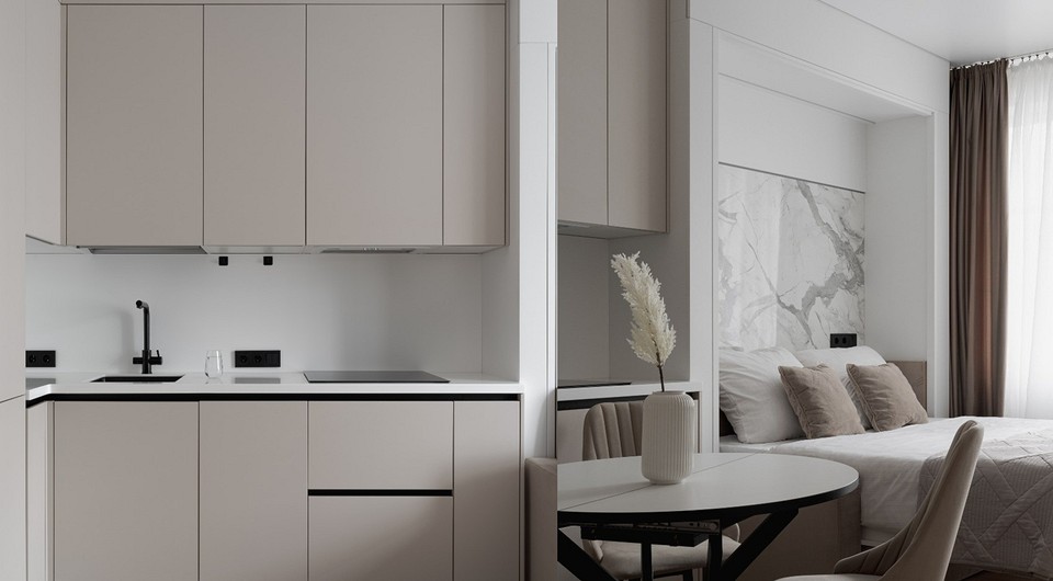 В подарок дочке: маленькая и очень функциональная студия 29 кв. м для девушки-студентки