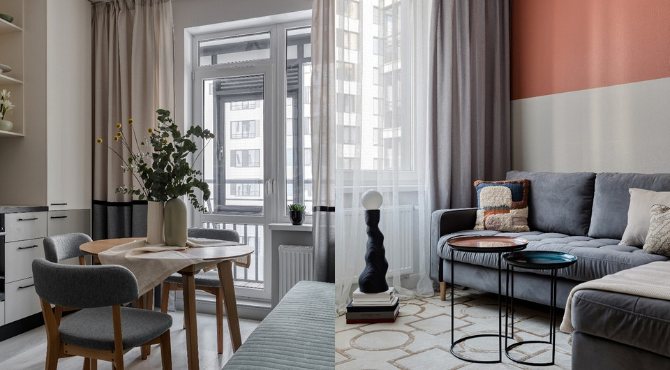 Классное до и после: из скучного ремонта от застройщика — в яркую функциональную квартиру 58 кв. м