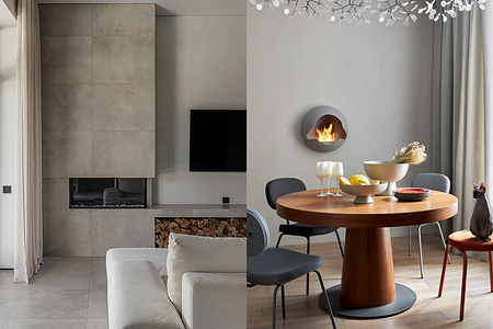 Электрический камин в современном интерьере: советы по выбору и 96 фото