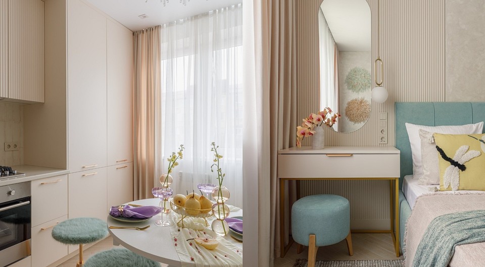 Очень нежно! Уютная однушка 37 кв. м для отдыха в Ессентуках