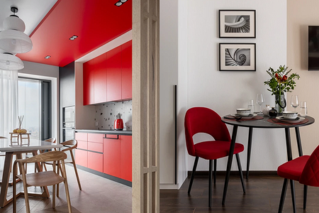 Красный цвет в интерьере: варианты применения и 6 удачных сочетаний (97 фото)