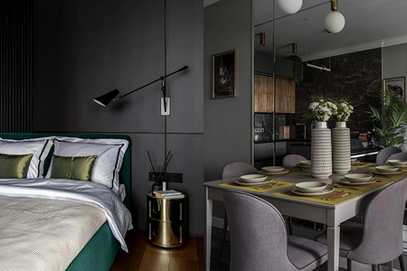 Интерьер в черном цвете: советы по оформлению и идеи для разных комнат (96 фото)