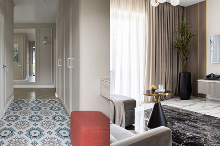 Красиво и практично: 8 классных интерьеров с плиткой на полу