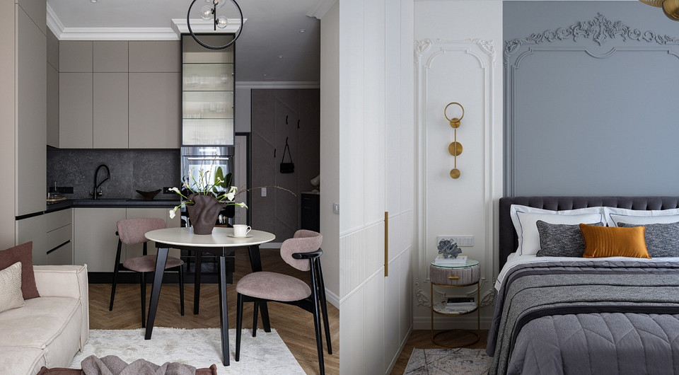 Необычная классика в маленькой квартире: однушка 38 кв. м с роскошным интерьером