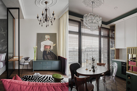 Интерьер «с историей» в новостройке! Впечатляющая квартира 38 кв. м, которую сделали под ключ