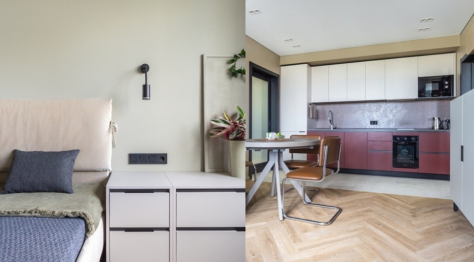 Сделала трешку из двушки: квартира дизайнера 56 кв. м с кухней в коридоре