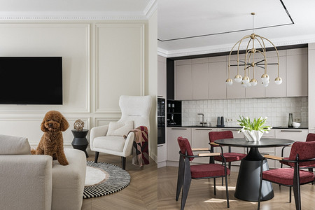 Квартира молодоженов: уютный и элегантный интерьер 61 кв. м в стиле французской классики