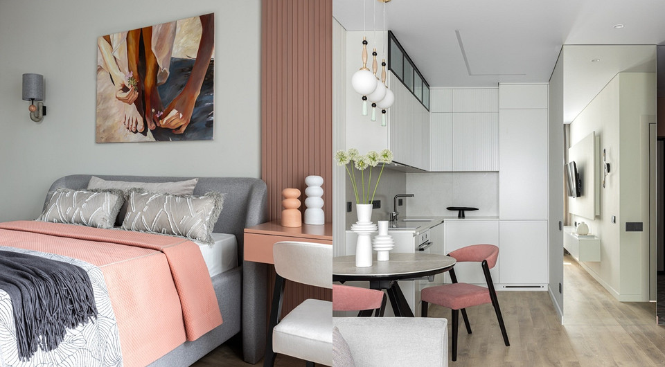 Интерьер для себя: современная квартира 40 кв. м для взрослой женщины