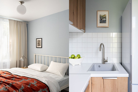 Воспоминания о детстве: трешка 40 кв. м в старом доме с уютным интерьером в стиле 70-х