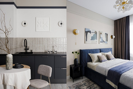 Этот стиль вам понравится! Квартира 49 кв. м для мужчины