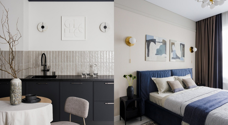 Этот стиль вам понравится! Квартира 49 кв. м для мужчины