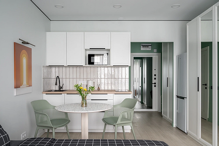 Дизайн студии 25 кв. м: советы по оформлению и 5 проектов с планировками (67 фото)