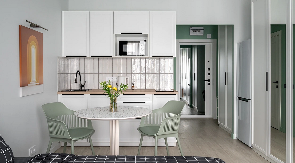 Дизайн студии 25 кв. м: советы по оформлению и 5 проектов с планировками (67 фото)