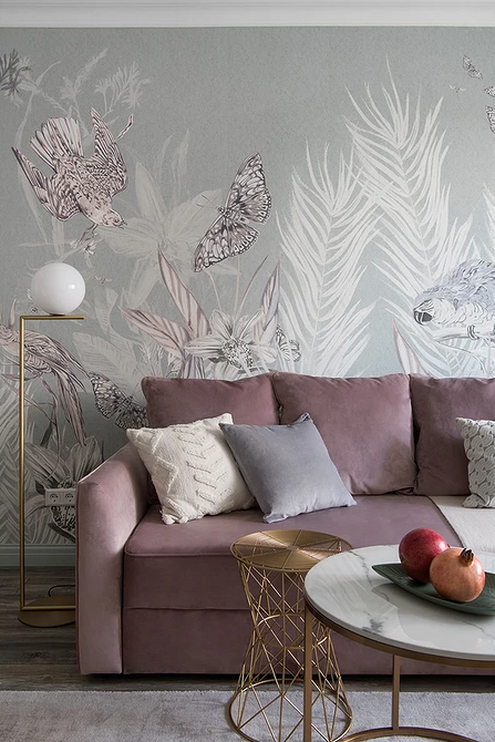 Как комбинировать обои: готовые схемы и идеи для каждой комнаты (73 фото)