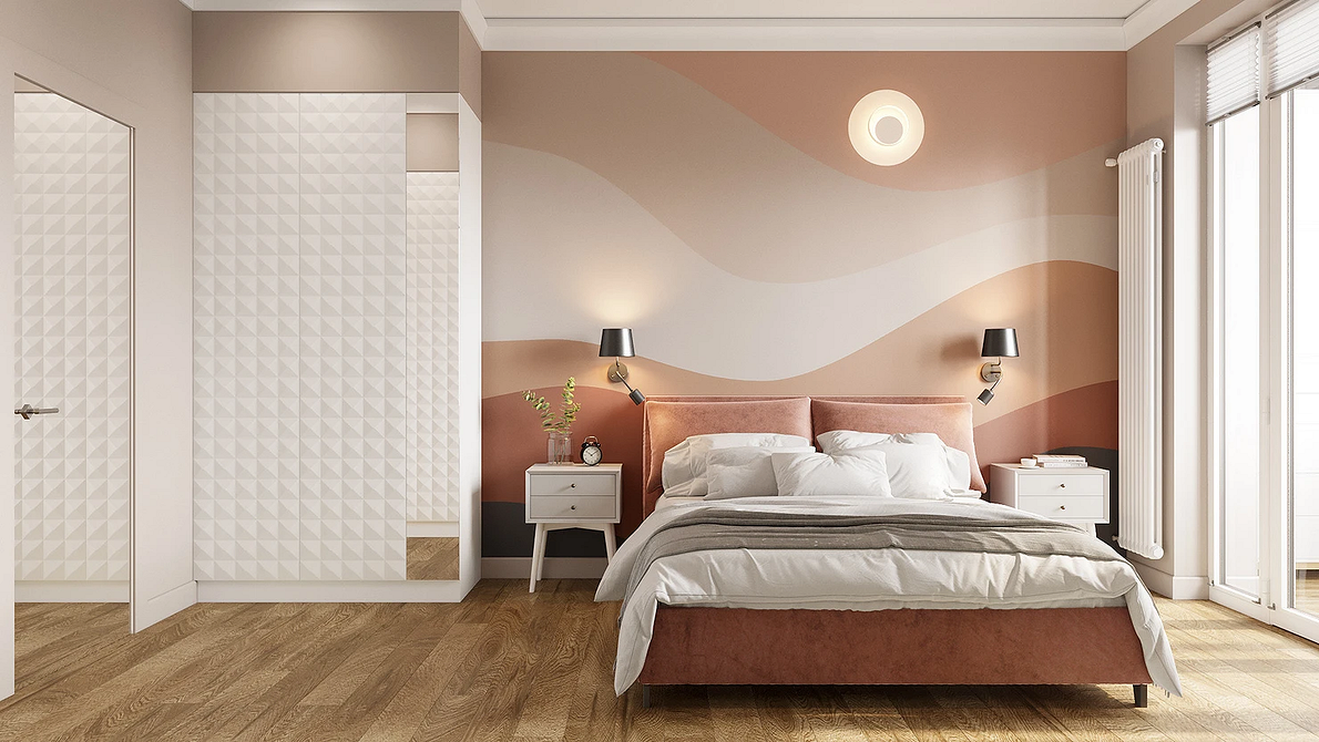 Как комбинировать обои: готовые схемы и идеи для каждой комнаты (73 фото)