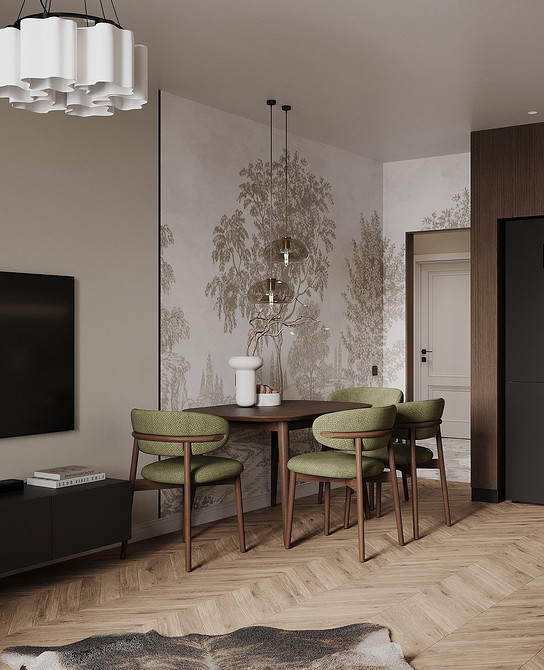 Как комбинировать обои: готовые схемы и идеи для каждой комнаты (73 фото)