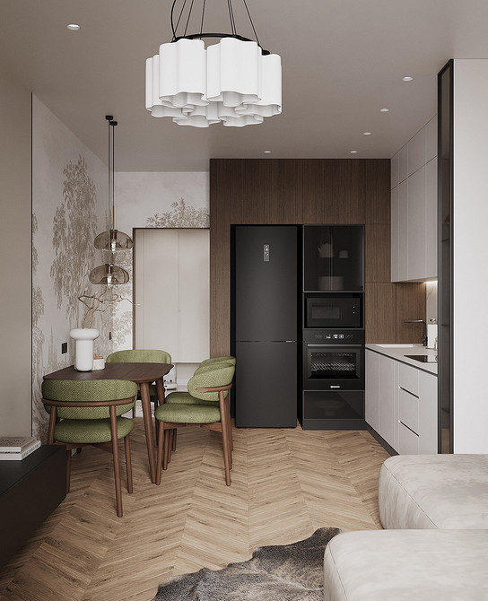 Как комбинировать обои: готовые схемы и идеи для каждой комнаты (73 фото)