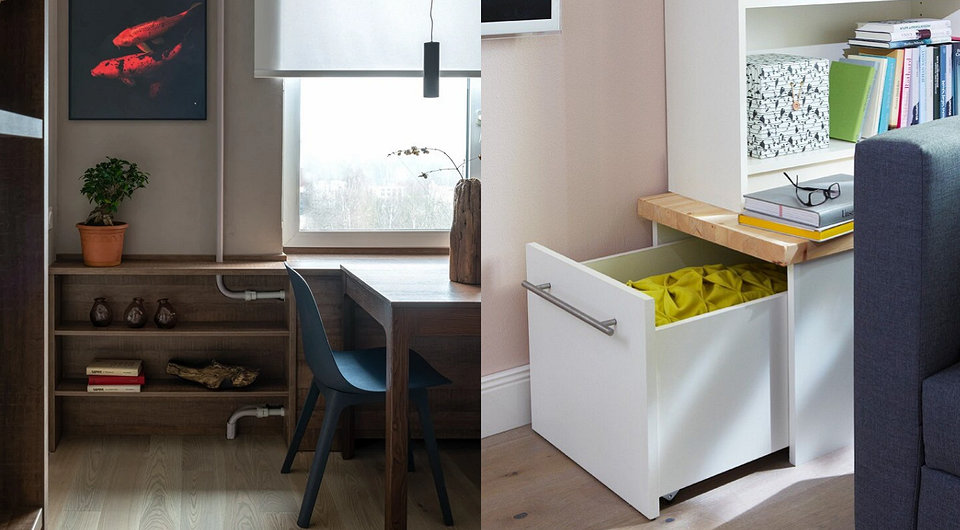 7 мест для хранения в гостиной, о которых вы не знали