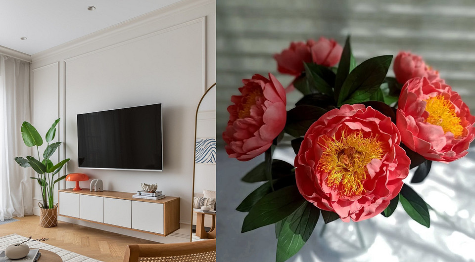 Искусственные цветы в интерьере: виды, нюансы выбора и 50 вдохновляющих фото