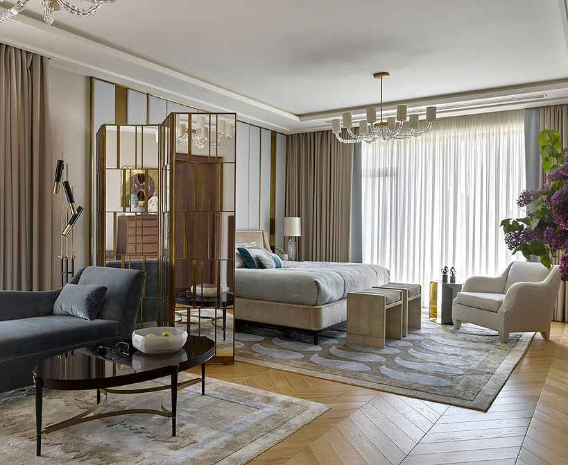 Как зонировать комнату на спальню и гостиную: 8 доступных вариантов и 58 фото