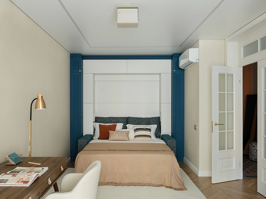 Как зонировать комнату на спальню и гостиную: 8 доступных вариантов и 58 фото