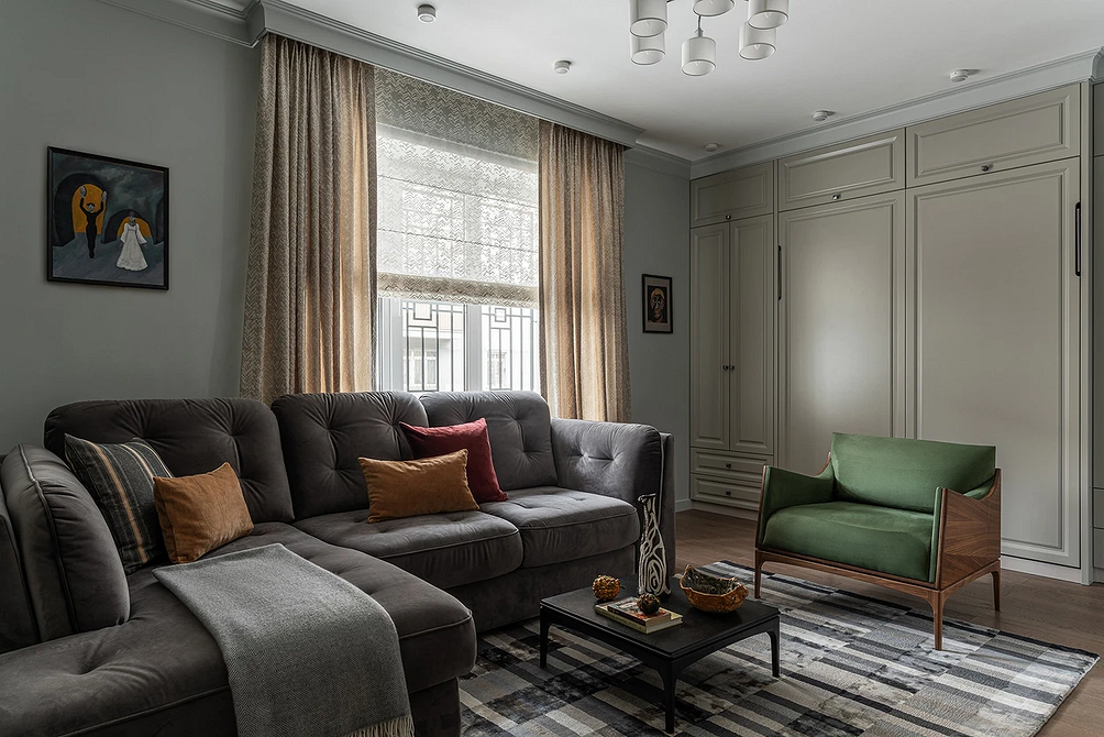 Как зонировать комнату на спальню и гостиную: 8 доступных вариантов и 58 фото