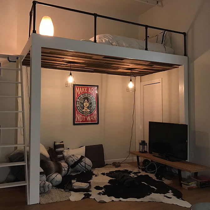 Как зонировать комнату на спальню и гостиную: 8 доступных вариантов и 58 фото