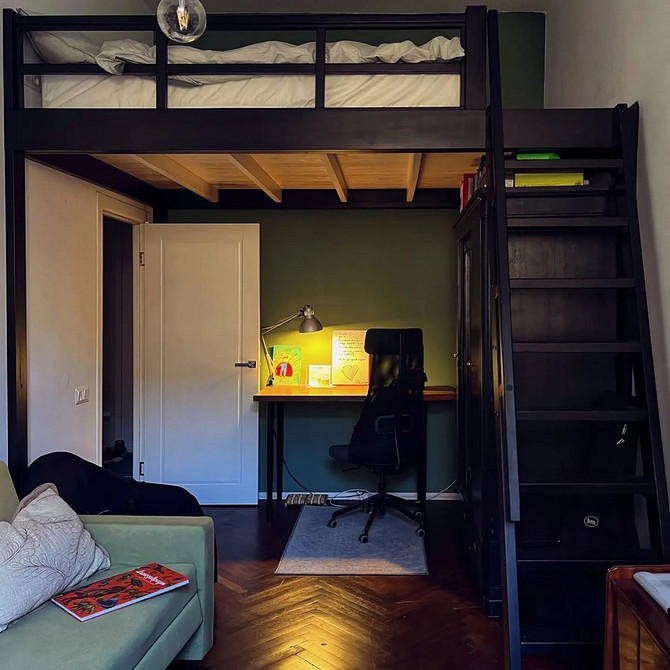 Как зонировать комнату на спальню и гостиную: 8 доступных вариантов и 58 фото