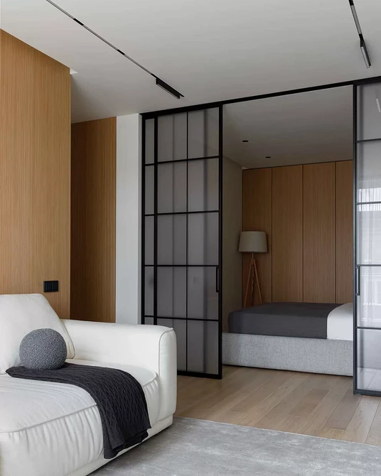 Как зонировать комнату на спальню и гостиную: 8 доступных вариантов и 58 фото