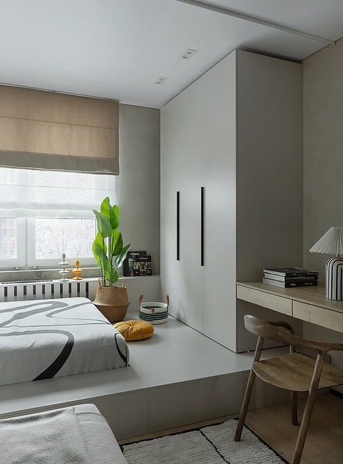 Как зонировать комнату на спальню и гостиную: 8 доступных вариантов и 58 фото