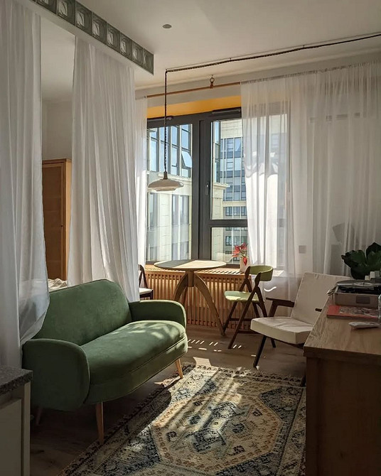 Как зонировать комнату на спальню и гостиную: 8 доступных вариантов и 58 фото