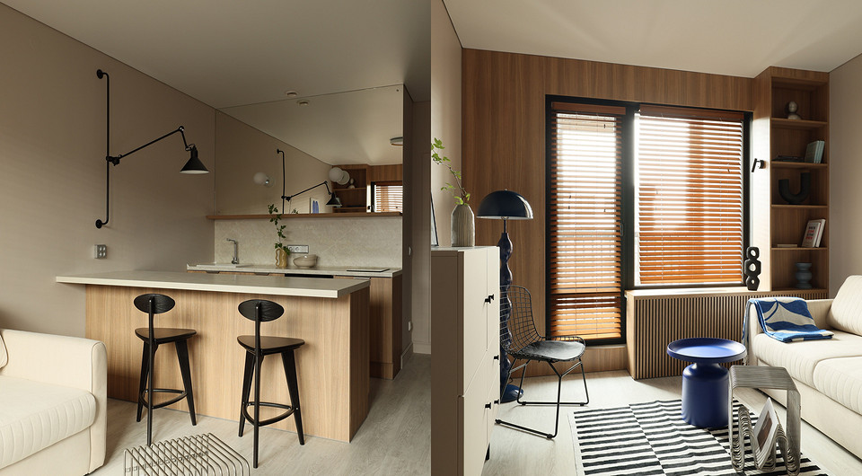 Нескучный бежевый! Студия 24 кв. м, где обновили ремонт от застройщика