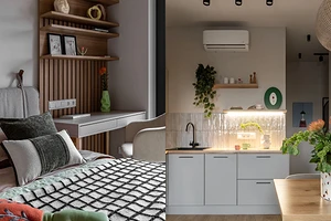 Квартира для студентки: уютный и продуманный интерьер 37 кв. м