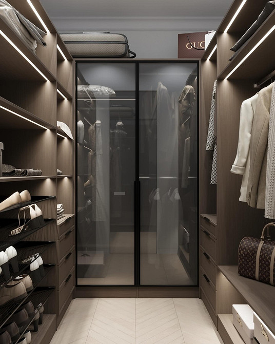 Дизайн гардеробной: идеи оформления, эргономика и наполнение (76 фото)