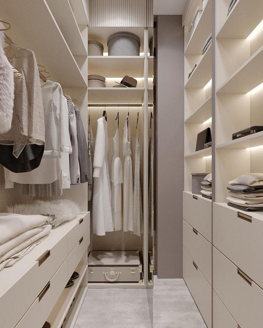 Дизайн гардеробной: идеи оформления, эргономика и наполнение (76 фото)