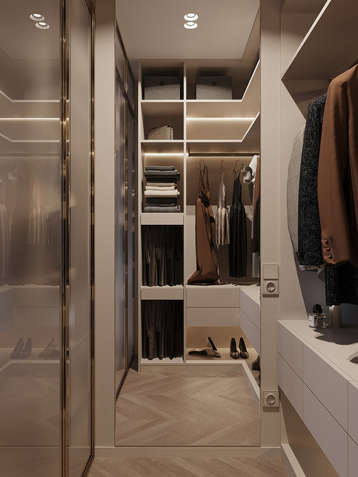 Дизайн гардеробной: идеи оформления, эргономика и наполнение (76 фото)