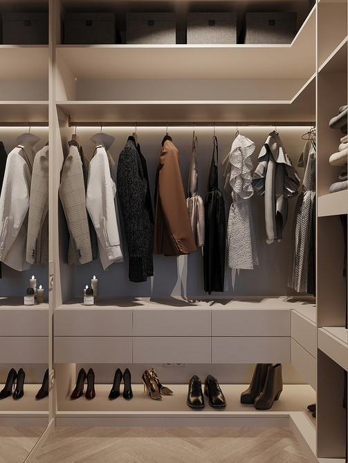 Дизайн гардеробной: идеи оформления, эргономика и наполнение (76 фото)