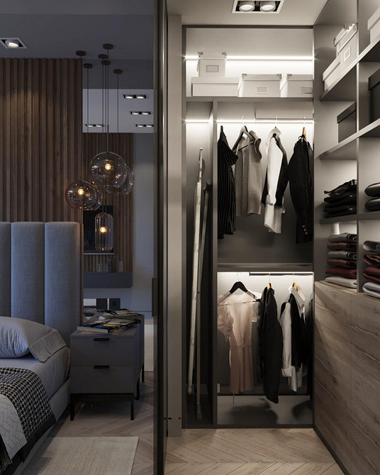 Дизайн гардеробной: идеи оформления, эргономика и наполнение (76 фото)